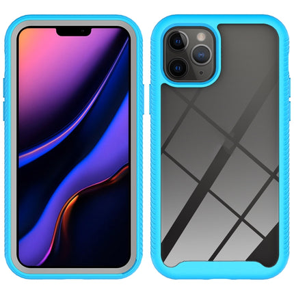 For iPhone 11 Pro Starry Sky Solid Color Series Shockproof PC + TPU Protective Case(Light Blue)-garmade.com