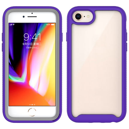 For iPhone SE 2020 / 8 / 7 Starry Sky Solid Color Series Shockproof PC + TPU Protective Case(Purple)-garmade.com