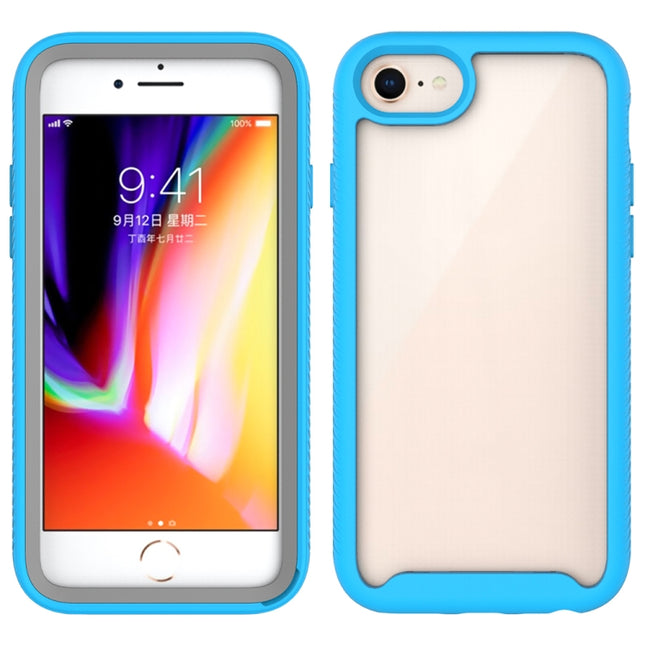 For iPhone SE 2020 / 8 / 7 Starry Sky Solid Color Series Shockproof PC + TPU Protective Case(Light Blue)-garmade.com