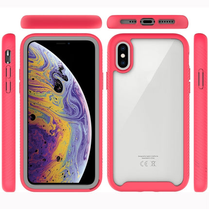 For iPhone X Starry Sky Solid Color Series Shockproof PC + TPU Protective Case(Purple)-garmade.com