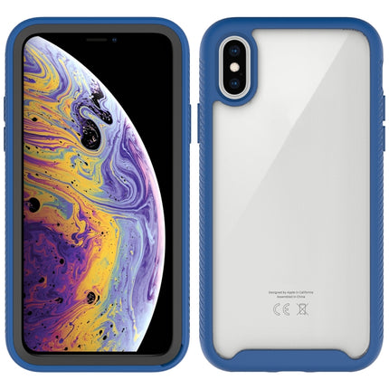 For iPhone X Starry Sky Solid Color Series Shockproof PC + TPU Protective Case(Royal Blue)-garmade.com