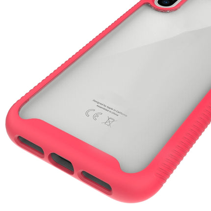 For iPhone X Starry Sky Solid Color Series Shockproof PC + TPU Protective Case(Red)-garmade.com
