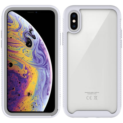 For iPhone X Starry Sky Solid Color Series Shockproof PC + TPU Protective Case(White)-garmade.com