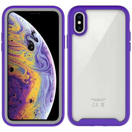 For iPhone XS Max Starry Sky Solid Color Series Shockproof PC + TPU Protective Case(Purple)-garmade.com
