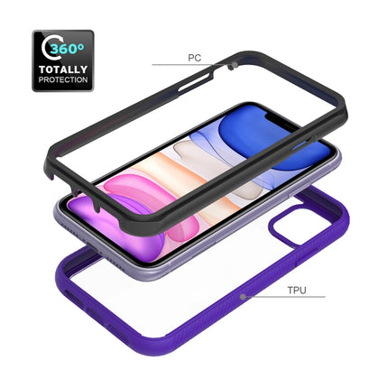 For iPhone 11 Starry Sky Solid Color Series Shockproof PC + TPU Protective Case(Purple)-garmade.com