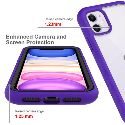 For iPhone 11 Starry Sky Solid Color Series Shockproof PC + TPU Protective Case(Purple)-garmade.com