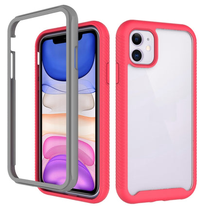 For iPhone 11 Starry Sky Solid Color Series Shockproof PC + TPU Protective Case(Red)-garmade.com