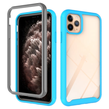 For iPhone 11 Pro Max Starry Sky Solid Color Series Shockproof PC + TPU Protective Case(Light Blue)-garmade.com