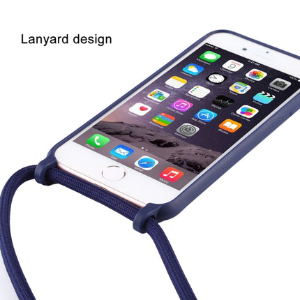 For iPhone 6s / 6 Candy Color TPU Protective Case with Lanyard(Black)-garmade.com