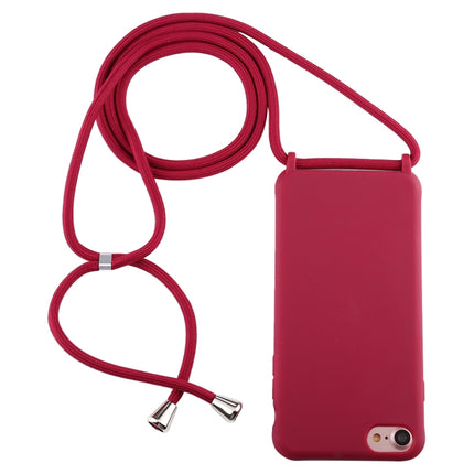 For iPhone 6s / 6 Candy Color TPU Protective Case with Lanyard(Red)-garmade.com