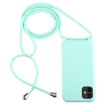 For iPhone 11 Candy Color TPU Protective Case with Lanyard(Mint Green)-garmade.com