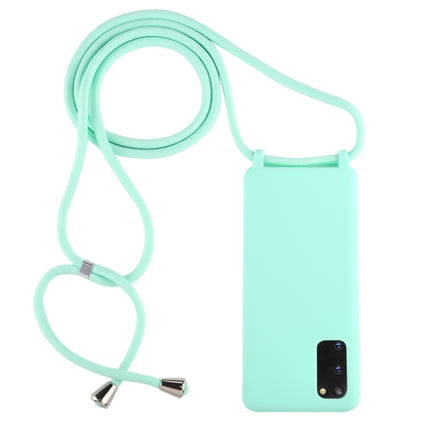 For Galaxy S20 Candy Color TPU Protective Case with Lanyard(Mint Green)-garmade.com