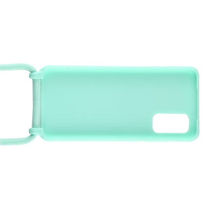 For Galaxy S20+ Candy Color TPU Protective Case with Lanyard(Mint Green)-garmade.com