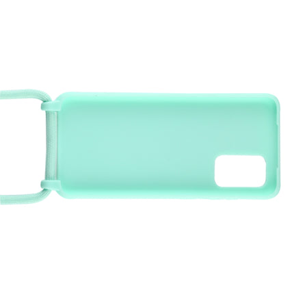 For Galaxy S20 Ultra Candy Color TPU Protective Case with Lanyard(Mint Green)-garmade.com