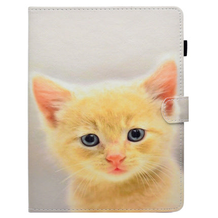 For iPad 2 / 3 / 4 Painted Horizontal Flat Leather Case with Sleep Function & Card Slot & Buckle Anti-skid Strip & Bracket & Wallet(Cute Cat)-garmade.com