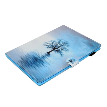 For iPad 2 / 3 / 4 Painted Horizontal Flat Leather Case with Sleep Function & Card Slot & Buckle Anti-skid Strip & Bracket & Wallet(Tree in Water)-garmade.com