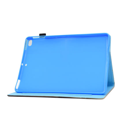 For iPad Air / Air 2 / iPad 9.7 / 2017 / 2018 Painted Horizontal Flat Leather Case with Sleep Function & Card Slot & Buckle Anti-skid Strip & Bracket & Wallet(Girl)-garmade.com