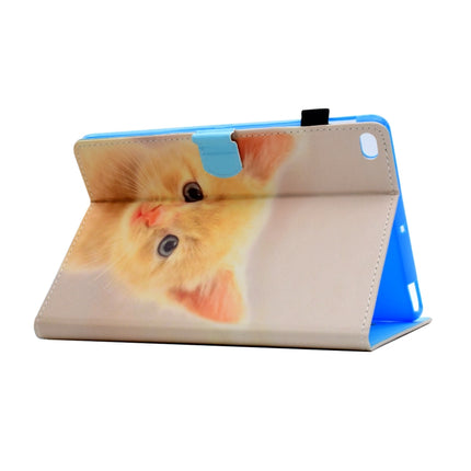 For iPad Air / Air 2 / iPad 9.7 / 2017 / 2018 Painted Horizontal Flat Leather Case with Sleep Function & Card Slot & Buckle Anti-skid Strip & Bracket & Wallet(Cute Cat)-garmade.com
