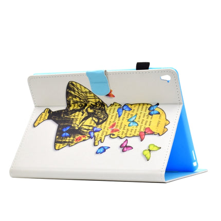 For iPad Pro 9.7 inch Painted Horizontal Flat Leather Case with Sleep Function & Card Slot & Buckle Anti-skid Strip & Bracket & Wallet(Girl)-garmade.com