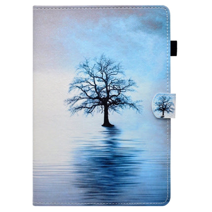 For Galaxy Tab A 8.0 (2015) T350 Painted Horizontal Flat Leather Case with Sleep Function & Card Slot & Buckle Anti-skid Strip & Bracket & Wallet(Tree in Water)-garmade.com