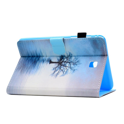 For Galaxy Tab A 8.0 (2015) T350 Painted Horizontal Flat Leather Case with Sleep Function & Card Slot & Buckle Anti-skid Strip & Bracket & Wallet(Tree in Water)-garmade.com
