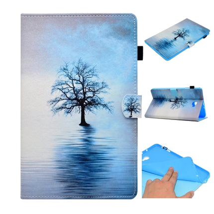 For Galaxy Tab A 10.1 (2016) T580 Painted Horizontal Flat Leather Case with Sleep Function & Card Slot & Buckle Anti-skid Strip & Bracket & Wallet(Tree in Water)-garmade.com