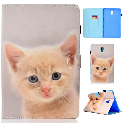 For Galaxy Tab A 10.5 T590 Painted Horizontal Flat Leather Case with Sleep Function & Card Slot & Buckle Anti-skid Strip & Bracket & Wallet(Cute Cat)-garmade.com