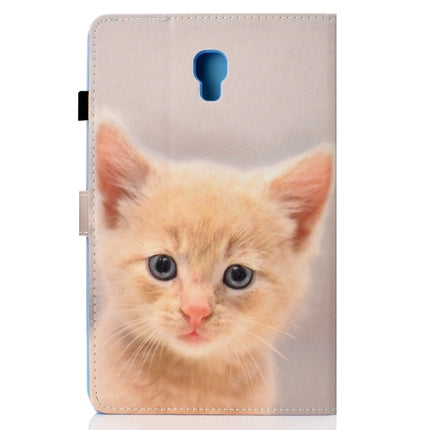 For Galaxy Tab A 10.5 T590 Painted Horizontal Flat Leather Case with Sleep Function & Card Slot & Buckle Anti-skid Strip & Bracket & Wallet(Cute Cat)-garmade.com