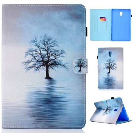 For Galaxy Tab A 10.5 T590 Painted Horizontal Flat Leather Case with Sleep Function & Card Slot & Buckle Anti-skid Strip & Bracket & Wallet(Tree in Water)-garmade.com