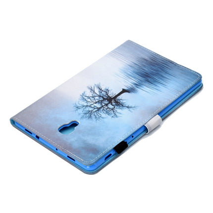 For Galaxy Tab A 10.5 T590 Painted Horizontal Flat Leather Case with Sleep Function & Card Slot & Buckle Anti-skid Strip & Bracket & Wallet(Tree in Water)-garmade.com