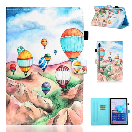 For Galaxy Tab S6 T860 Painted Horizontal Flat Leather Case with Sleep Function & Card Slot & Buckle Anti-skid Strip & Bracket & Wallet(Balloon)-garmade.com