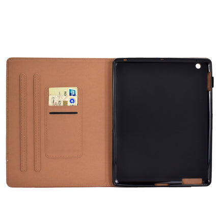 For iPad 4 / 3 / 2 Solid Color Tablet PC Universal Magnetic Horizontal Flip Leather Case with Card Slots & Holder(Brown)-garmade.com
