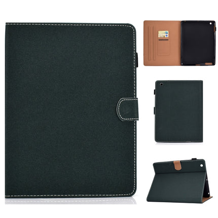 For iPad 4 / 3 / 2 Solid Color Tablet PC Universal Magnetic Horizontal Flip Leather Case with Card Slots & Holder(Green)-garmade.com