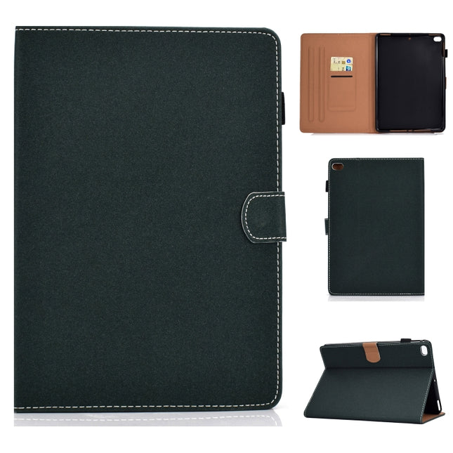 For iPad Air / iPad Air 2 / iPad 9.7 (2018 & 2017) Solid Color Tablet PC Universal Magnetic Horizontal Flip Leather Case with Card Slots & Holder(Green)-garmade.com