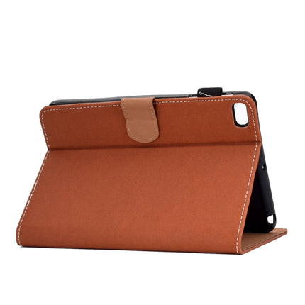 For iPad Mini 4 / Mini 3 / Mini 2 / Mini Solid Color Tablet PC Universal Magnetic Horizontal Flip Leather Case with Card Slots & Holder(Brown)-garmade.com