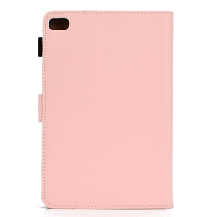 For iPad Mini 4 / Mini 3 / Mini 2 / Mini Solid Color Tablet PC Universal Magnetic Horizontal Flip Leather Case with Card Slots & Holder(Pink)-garmade.com