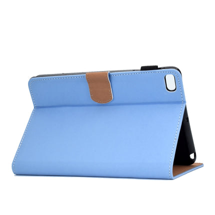 For iPad Mini 4 / Mini 3 / Mini 2 / Mini Solid Color Tablet PC Universal Magnetic Horizontal Flip Leather Case with Card Slots & Holder(Blue)-garmade.com