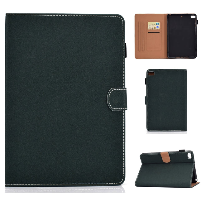 For iPad Mini 4 / Mini 3 / Mini 2 / Mini Solid Color Tablet PC Universal Magnetic Horizontal Flip Leather Case with Card Slots & Holder(Green)-garmade.com