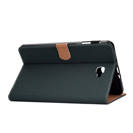 For Galaxy Tab A 10.1(2016) T580 Solid Color Tablet PC Universal Magnetic Horizontal Flip Leather Case with Card Slots & Holder(Green)-garmade.com