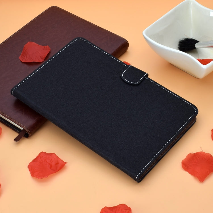 For Galaxy Tab S5e T720 Solid Color Tablet PC Universal Magnetic Horizontal Flip Leather Case with Card Slots & Holder(Black)-garmade.com