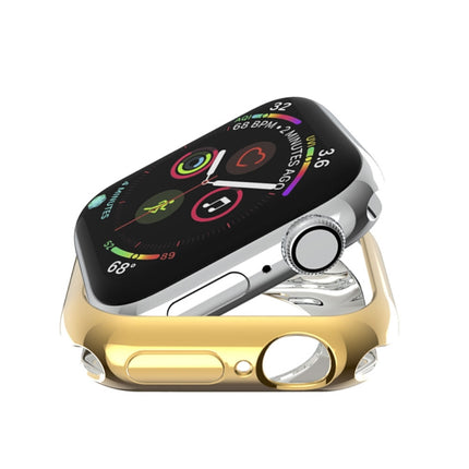 For Apple Watch Series 3 & 2 & 1 38mm Plating TPU Round Hole Hollowing Protective Case(Gold)-garmade.com