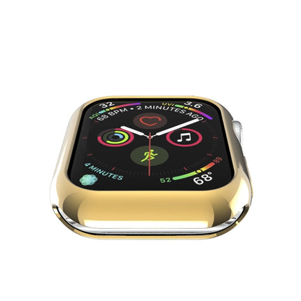 For Apple Watch Series 3 & 2 & 1 38mm Plating TPU Round Hole Hollowing Protective Case(Gold)-garmade.com