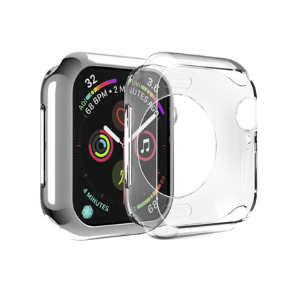 For Apple Watch Series 3 & 2 & 1 38mm Plating TPU Round Hole Hollowing Protective Case(Transparent)-garmade.com