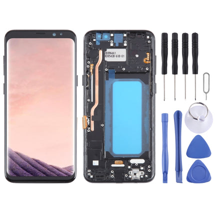 TFT LCD Screen for Samsung Galaxy S8+ SM-G955 Digitizer Full Assembly with Frame(Black)-garmade.com