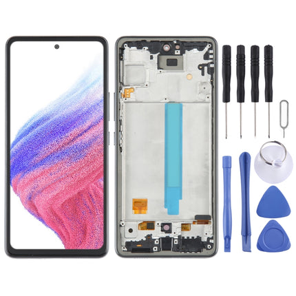 OLED 6.48inch LCD Screen for Samsung Galaxy A53 5G SM-A536 Digitizer Full Assembly with Frame(Black)-garmade.com
