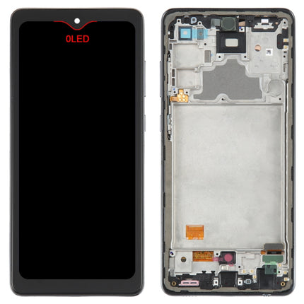 OLED LCD Screen for Samsung Galaxy A72 SM-A725 6.33 inch Digitizer Full Assembly with Frame(Black)-garmade.com