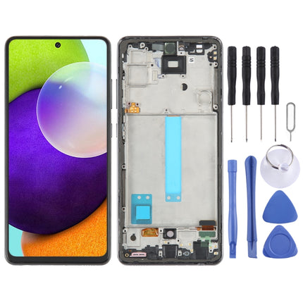 6.33 inch OLED LCD Screen for Samsung Galaxy A52 4G SM-A525 Digitizer Full Assembly with Frame(Black)-garmade.com