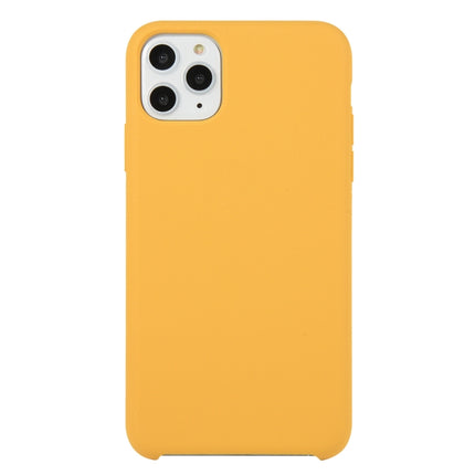For iPhone 11 Pro Solid Color Solid Silicone Shockproof Case(Gold)-garmade.com
