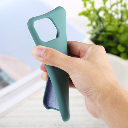 For iPhone 11 Pro Solid Color Solid Silicone Shockproof Case(Dark Green)-garmade.com