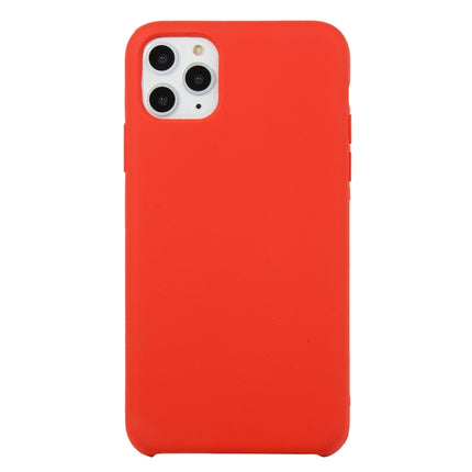 For iPhone 11 Pro Solid Color Solid Silicone Shockproof Case(China Red)-garmade.com
